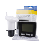 TS-FT002 Multifunctional Ultrasonic Electronic Water Tank Level Gauge With Indoor Temperature Thermometer Clock Display Water Level Gauge