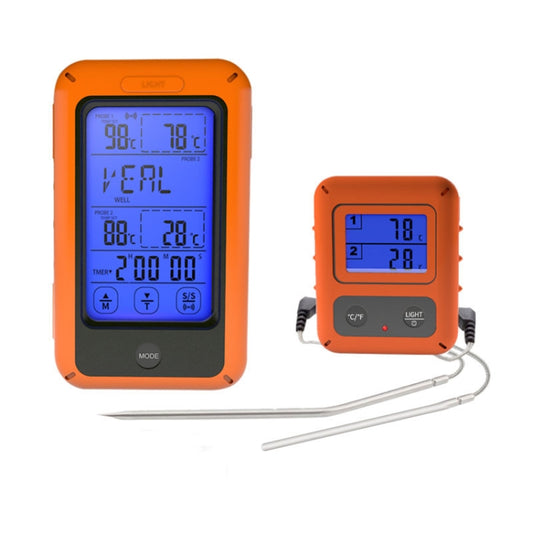 Wireless Food Thermometer Household Touch Screen BBQ Dual-Channel Kitchen  Thermometer - Cooking Thermometers by PMC Jewellery | Online Shopping South Africa | PMC Jewellery | Buy Now Pay Later Mobicred