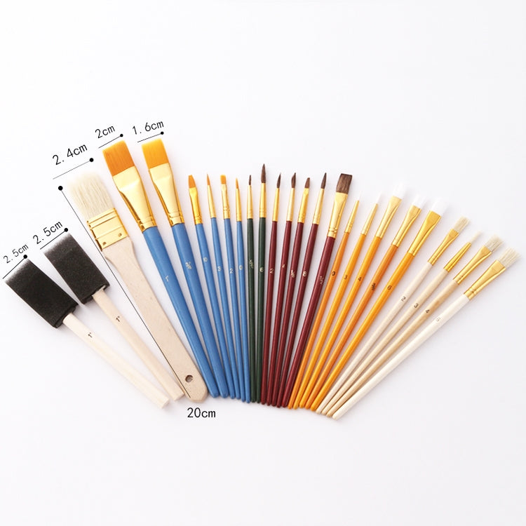 ZHU TING 25 PCS / Set Multifunctional Oil Paint Brush Gouache Watercolor Acrylic Paint Brush Student Painting Supplies - Art Supplies by ZHU TING | Online Shopping South Africa | PMC TechLife | Buy Now Pay Later Mobicred