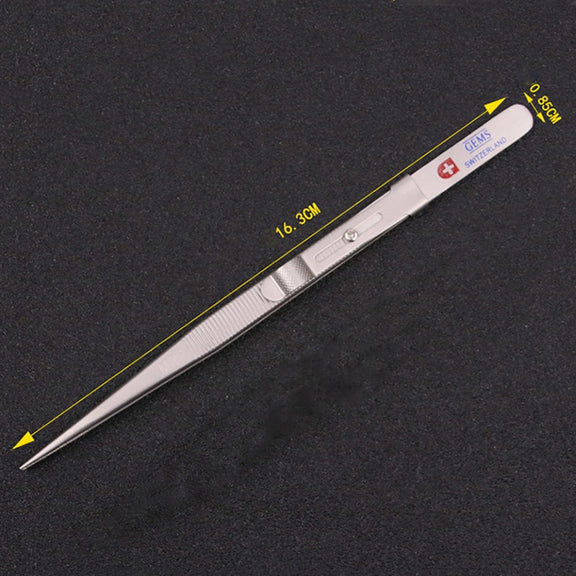 Non-Slip Diamond Tweezers Jewelry Tweezers Elastic Stainless Steel Gem Diamond Clips Durable Tools Tweezers With Slot and Lock