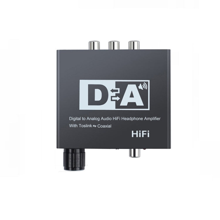 NK-C6 Optical Fiber To Analog Audio Converter Adjustable Volume Digital To Analog Decoder With USB Cable