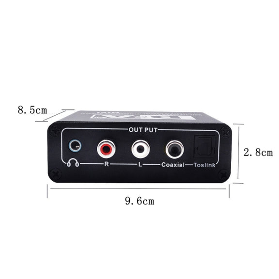 NK-C6 Optical Fiber To Analog Audio Converter Adjustable Volume Digital To Analog Decoder With USB Cable