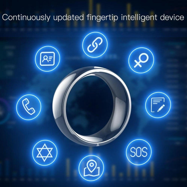 JAKCOM R4 Smart Ring Multifunctional Lord Of The Rings, Size: 57.1mm for Apple & Android(Number 8) - free shipping - PMC Jewellery - Order now!