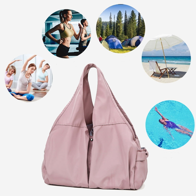 Female Dry And Wet Separation Sports Gym Bag Handbag Duffel Bag Short Distance Light Swimming Bag(Light Blue)