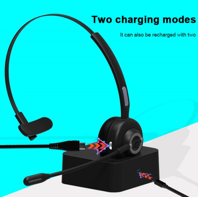 M97 Bluetooth 5.0 Headset Mono Bluetooth Earphone With Charging Base - Headset & Headphone by PMC TechLife | Online Shopping South Africa | PMC TechLife