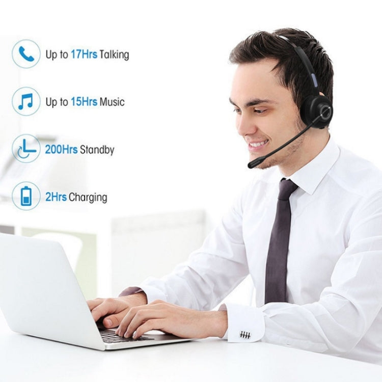 M97 Bluetooth 5.0 Headset Mono Bluetooth Earphone With Charging Base - Headset & Headphone by PMC TechLife | Online Shopping South Africa | PMC TechLife