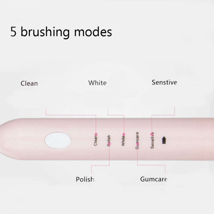 DELIPU Electric Toothbrush Rechargeable Sonic 5-Speed Adjustment Children Adult Household Water-resistant Soft Hair Whitening Toothbrush USB Charging Stand (Blue)