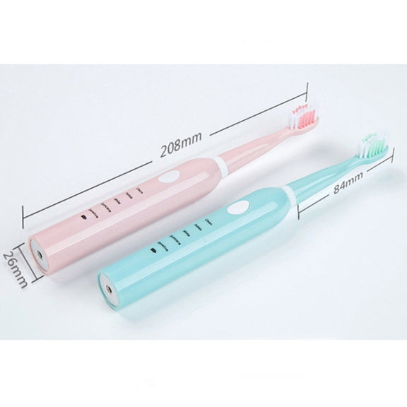 DELIPU Electric Toothbrush Rechargeable Sonic 5-Speed Adjustment Children Adult Household Water-resistant Soft Hair Whitening Toothbrush USB Charging Stand (Blue)