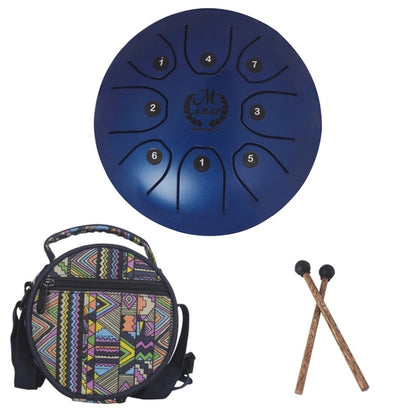 MEIBEITE 5.5-Inch C-Tune Sanskrit Drum Steel Tongue Empty  Worry-Free Drum(Blue) - free shipping - PMC Jewellery - Order now!
