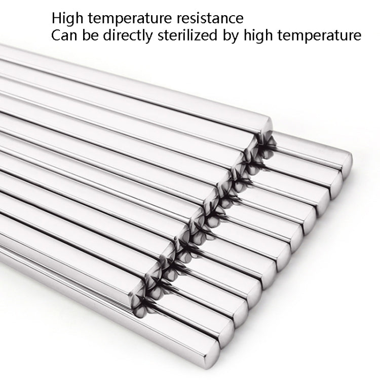 1 Pairs 304 Stainless Steel Chopsticks Non-Slip Tableware Adult Chopsticks - Cutlery Sets by PMC TechLife | Online Shopping South Africa | PMC TechLife