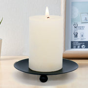European Romantic Iron Geometric Candle Holder Table Decoration, Size: Small(Black)