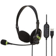 Computer USB Interface Headphone Aviation Headset with Microphone - Multimedia Headset by PMC TechLife | Online Shopping South Africa | PMC TechLife