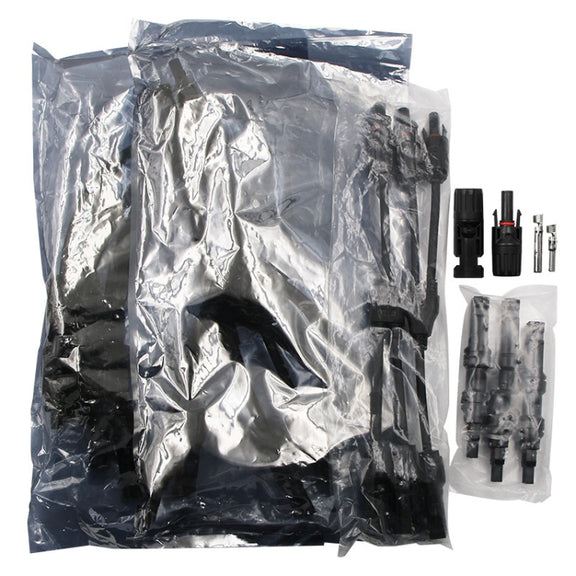 10 Sets MC4 4 in 1 MC4 Photovoltaic Connector Solar Branch Connector Solar Panel Male And Female Plug Accessories