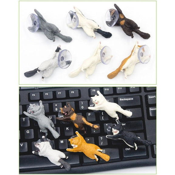 60 PCS Sucker Design Cute Cat Smartphone Holder(White 02)