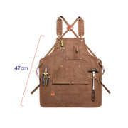 Canvas Apron Barber Roasting Cafe Gardening Woodworking Men And Women Canvas Work Clothes, Specification: For Children 47cm(Yellow)