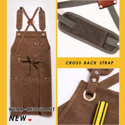 Canvas Apron Barber Roasting Cafe Gardening Woodworking Men And Women Canvas Work Clothes, Specification: For Children 47cm(Yellow)