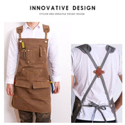 Canvas Apron Barber Roasting Cafe Gardening Woodworking Men And Women Canvas Work Clothes, Specification: For Children 47cm(Yellow)