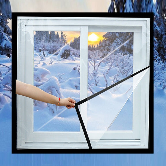 Window Windproof Warm Film Indoor Air Leakage Soundproof Double-Layer Insulation, Specification: 1.2x1.5M