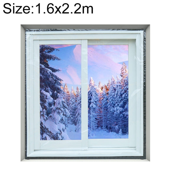 Window Windproof Warm Film Indoor Air Leakage Soundproof Double-Layer Insulation, Specification: 1.6x2.2M