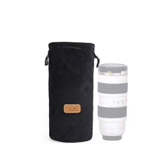 S.C.COTTON Liner Shockproof Digital Protection Portable SLR Lens Bag Micro Single Camera Bag Round Black L - Lens Bag by S.C.COTTON | Online Shopping South Africa | PMC Jewellery | Buy Now Pay Later Mobicred