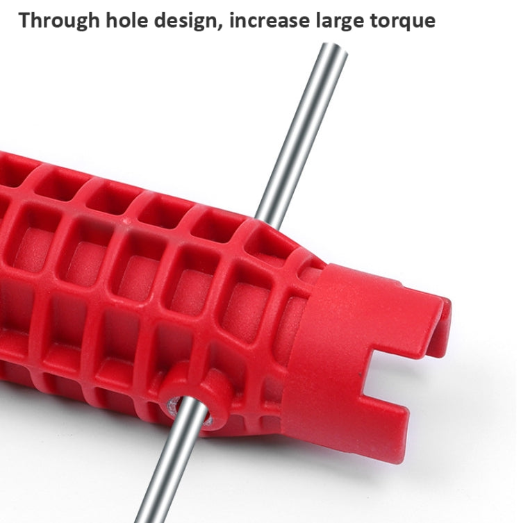 Metal Double-head Multifunctional Sink Bathroom Wrench Plumbing Installation Tool Water Pipe Faucet Repair Removal Tool - Hex Key & Spanner by PMC TechLife | Online Shopping South Africa | PMC TechLife