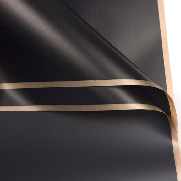 20 Sheets / Pack Phnom Penh Flower Matte Paper Flower Wrapping Paper Bouquet Jelly Film Water-resistant Gift Wrapping Paper 58x58cm, Colour: Black