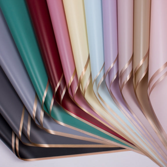 20 Sheets / Pack Phnom Penh Flower Matte Paper Flower Wrapping Paper Bouquet Jelly Film Water-resistant Gift Wrapping Paper 58x58cm, Colour: Black