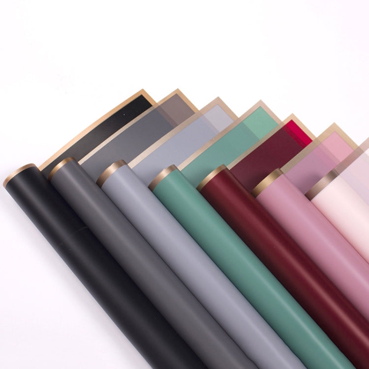 20 Sheets / Pack Phnom Penh Flower Matte Paper Flower Wrapping Paper Bouquet Jelly Film Water-resistant Gift Wrapping Paper 58x58cm, Colour: Black