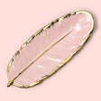 Phnom Penh Ceramic Dessert Plate Feather Plate Banana Leaf Fruit Dried Fruit Storage Tray, Size: Large (Bright Peach Pink) - free shipping - PMC TechLife - Order now!