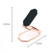 Folding And Sticking Zinc Alloy Mobile Phone Ring Holder Car Magnetic Ring Buckle(Cool Black)