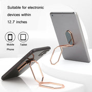 Folding And Sticking Zinc Alloy Mobile Phone Ring Holder Car Magnetic Ring Buckle(Cool Black)