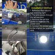 Car LED Electric Eye Reversing Light External Bulb Modified License Plate Auxiliary Light(Black)