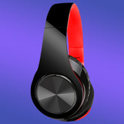 FG-69 Bluetooth Wireless Headset Subwoofer Mobile Computer Headset(Red)
