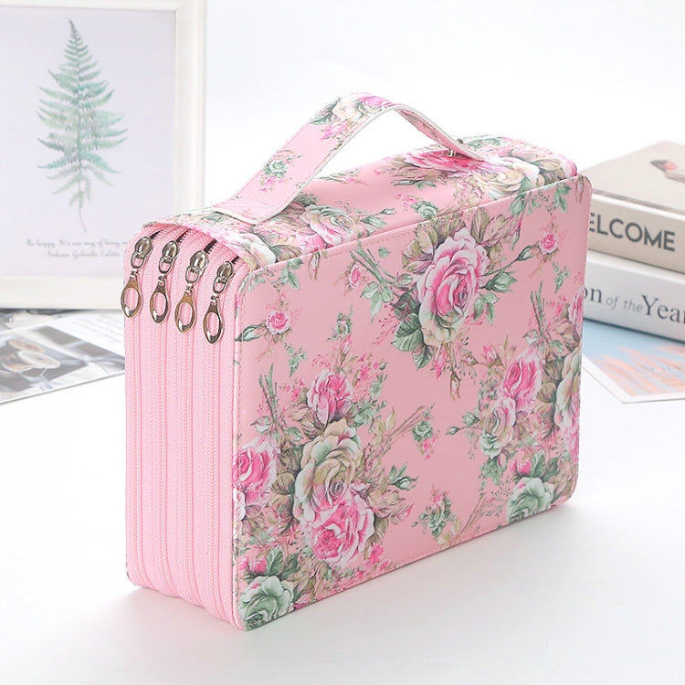 252 Holes Art Sketching Brush Colorful Lead Storage Large Capacity Portable Pencil Case(Pink) - File Folder by PMC TechLife | Online Shopping South Africa | PMC TechLife