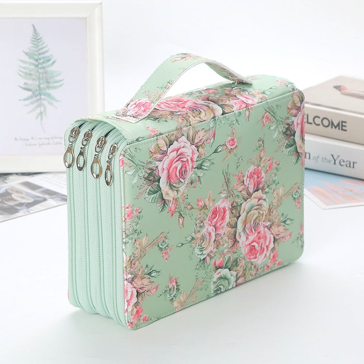252 Holes Art Sketching Brush Colorful Lead Storage Large Capacity Portable Pencil Case(Green) - File Folder by PMC TechLife | Online Shopping South Africa | PMC TechLife | Buy Now Pay Later Mobicred