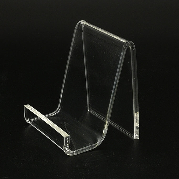 QH-040 10 PCS Acrylic Transparent Mobile Phone Display Stand(Transparent) - Desktop Holder by PMC TechLife | Online Shopping South Africa | PMC TechLife