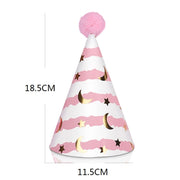 20 PCS Cute Children Bronzing Birthday Hats Cake Baking Decoration Party Hats Unicorn