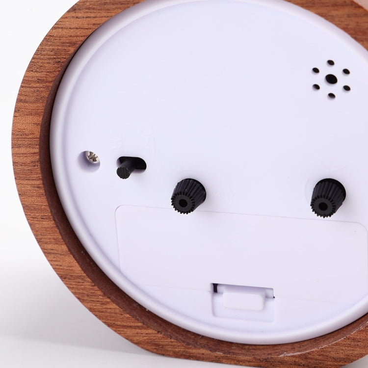 Solid Wood Silent Snooze Alarm Clock with Pointer(Round Dark) - free shipping - PMC Jewellery - Order now!
