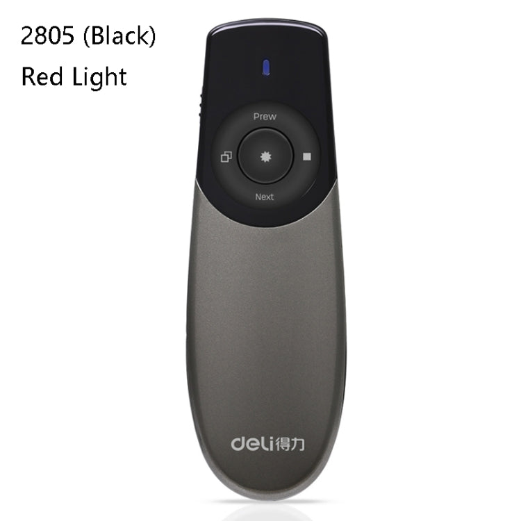 Deli 2.4GHz Laser Teaching Page Flip Pen Remote Play Pen with Flying Mouse, Model: 2805 (Black) Red Light -  by Deli | Online Shopping South Africa | PMC Jewellery | Buy Now Pay Later Mobicred