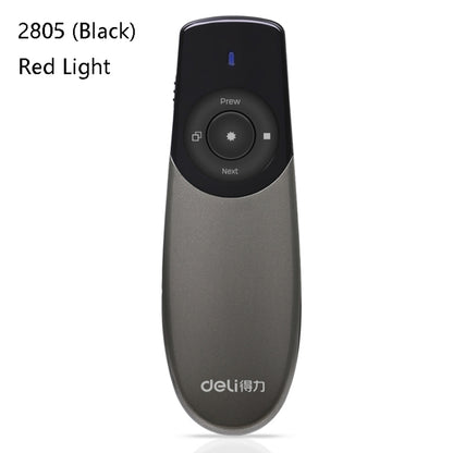 Deli 2.4GHz Laser Teaching Page Flip Pen Remote Play Pen with Flying Mouse, Model: 2805 (Black) Red Light -  by Deli | Online Shopping South Africa | PMC Jewellery | Buy Now Pay Later Mobicred