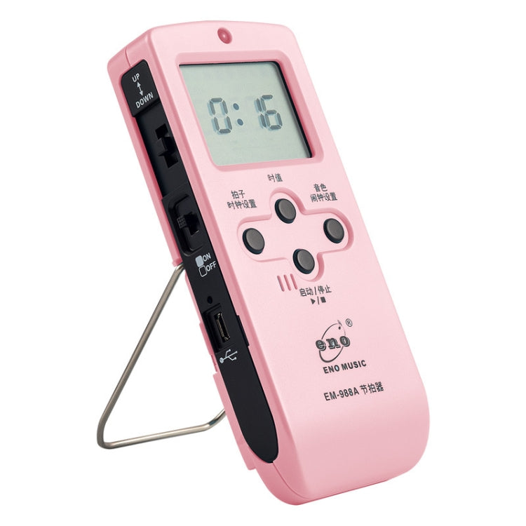 ENO EM-988A Electronic Vocal Rechargeable Metronome For Piano/Guitar/Drum/Guzheng/Violin(Pink) - Stringed Instruments by PMC TechLife | Online Shopping South Africa | PMC TechLife