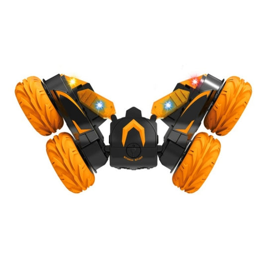 Double-Sided 360-Degree Lighting Stunt Car Climbing And Rolling Remote Control Off-Road Vehicle(Black Orange) - free shipping - PMC Jewellery - Order now!