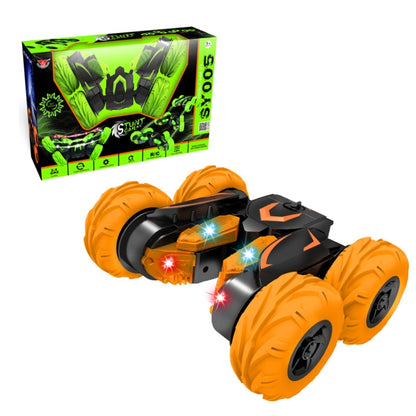 Double-Sided 360-Degree Lighting Stunt Car Climbing And Rolling Remote Control Off-Road Vehicle(Black Orange) - free shipping - PMC Jewellery - Order now!