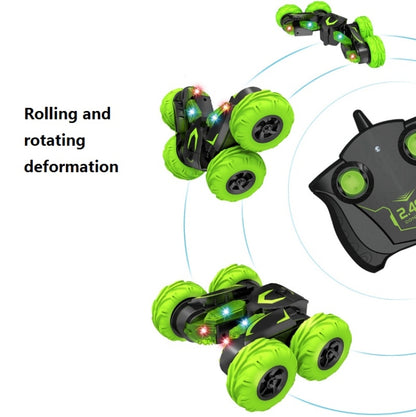 Double-Sided 360-Degree Lighting Stunt Car Climbing And Rolling Remote Control Off-Road Vehicle(Black Orange) - free shipping - PMC Jewellery - Order now!