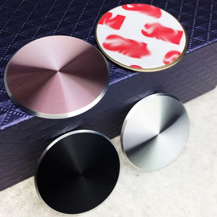 10 PCS CD Texture Aluminum Alloy Magnetic Sheet Magnetic Patch Set For Car Phone Holder, With Alcohol Cotton Sheet And Protective Film(Rose Gold) - Hand-Sticking Bracket by PMC TechLife | Online Shopping South Africa | PMC TechLife