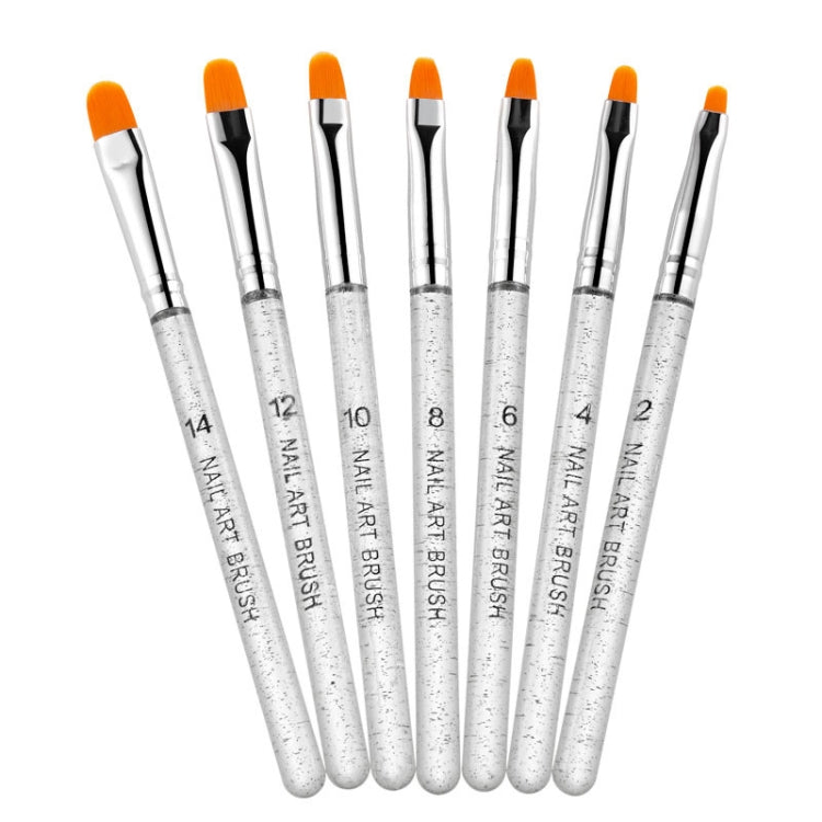 2 Sets 7 In 1 Phototherapy Pen Round Head Line Pen Transparent Rod Painted Pen Drawing Pen Nail Art Brush Tool(Silver Power) - free shipping - PMC TechLife - Order now!