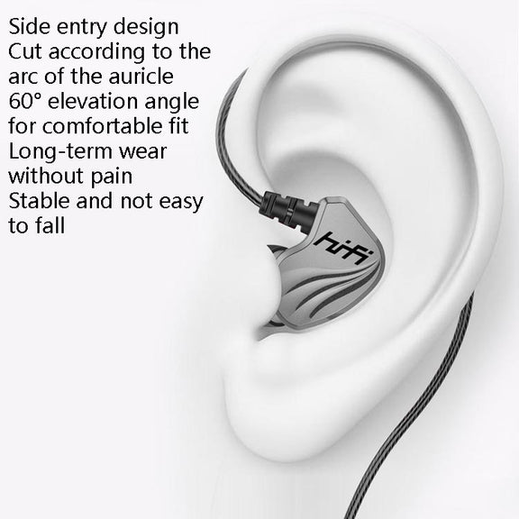 In-Ear Earphone Bass Mobile Phone Game Sports Wired Headset(Black)