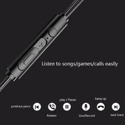 In-Ear Earphone Bass Mobile Phone Game Sports Wired Headset(Black)