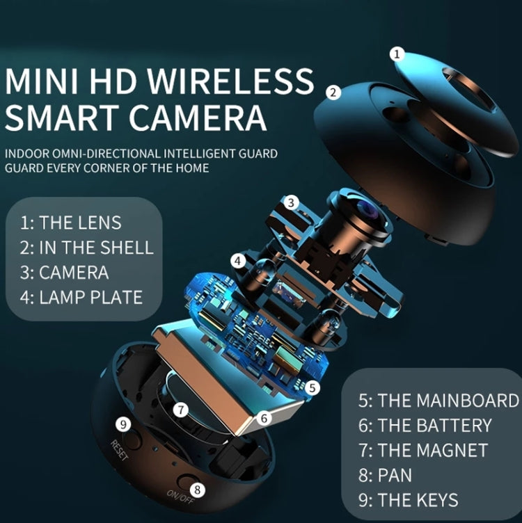 A12 Mini 1080P 5GHz Wireless WiFi Security Camera Night Vision Remote Home Small Surveillance Camera(Matte Black) - Mini Camera by PMC TechLife | Online Shopping South Africa | PMC TechLife