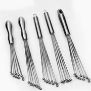 2 PCS Manual Whisk Stainless Steel Glass Bead Egg Whisk Kitchen Household Hand-Held Baking Tools Type B 12 Inch